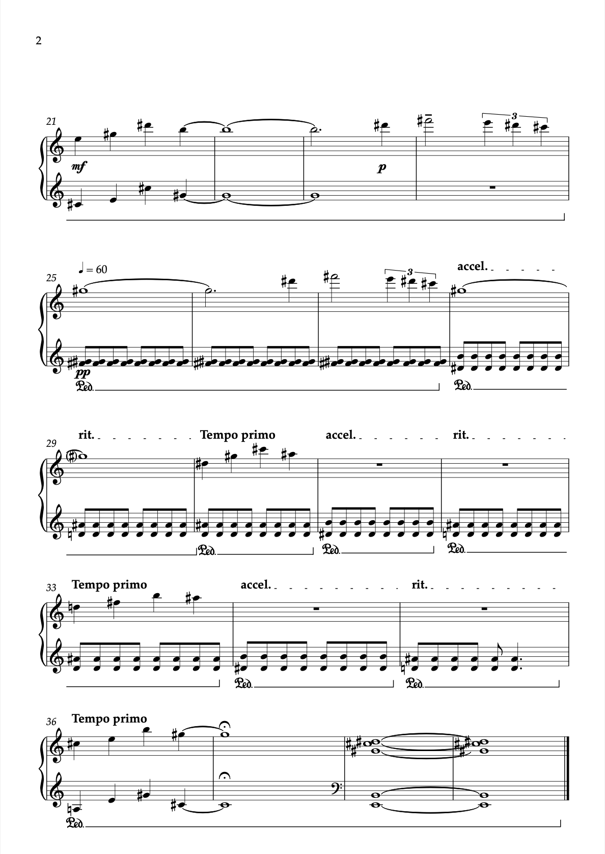 Memória, score page 2